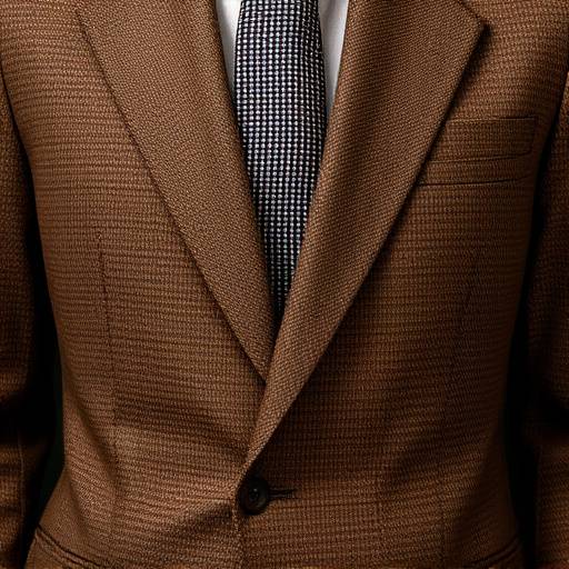 A finely woven brown wool suit.