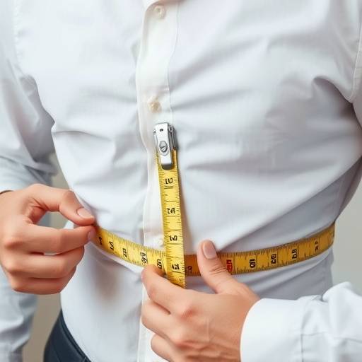 Tailor taking precise body measurements with a measuring tape